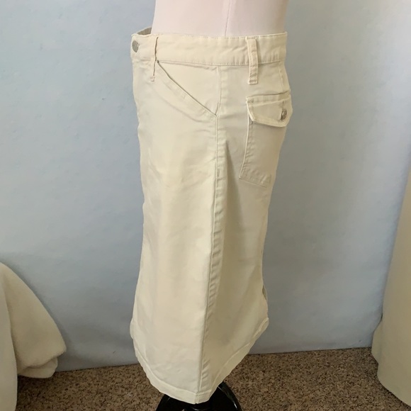 Cream Khaki Skirt Blu Y2 - Picture 9 of 11